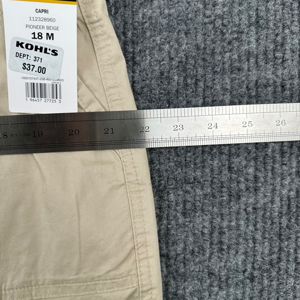 Lee Capri Pants Womens 18M Ultra Lux Comfort Pioneer Beige NWT Utility - Picture 12 of 15